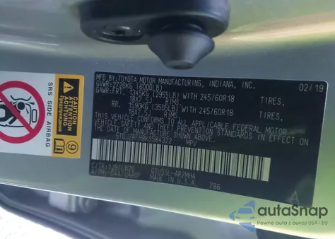 2019 Toyota Highlander Xle from USA, damaged, VIN 5TDJZRFH8KS584322